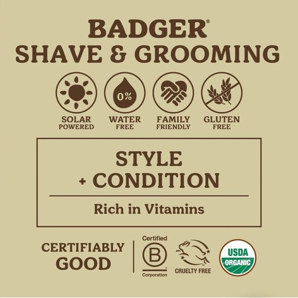 $14❤️‍🔥 LAST 1! Badger Balm Organic Beard Balm 🧔‍♂️ NEW IN BOX Natural Men’s - Picture 3 of 5